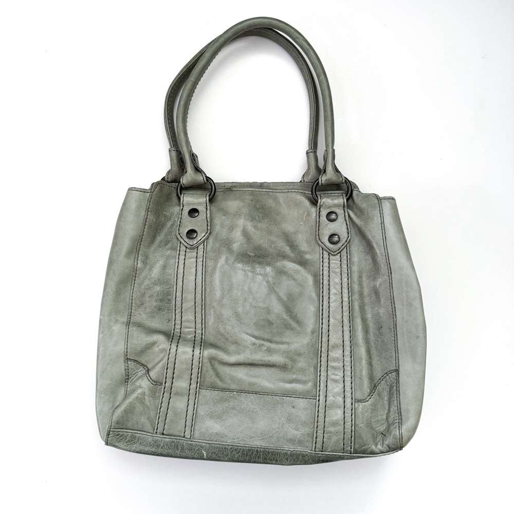 Frye Melissa Mint Green Leather Satchel Tote Bag - Picture 7 of 9